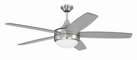 Craftmade - PHZ52BNK5-BNGW - 52" Ceiling Fan - Phaze II 5- Blade - Brushed Polished Nickel