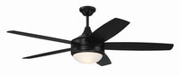 Craftmade - PHZ52FB5 - 52" Ceiling Fan - Phaze II 5- Blade - Flat Black