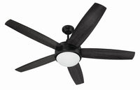 Craftmade - PHZ52FB5 - 52" Ceiling Fan - Phaze II 5- Blade - Flat Black