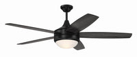 Craftmade - PHZ52FB5 - 52" Ceiling Fan - Phaze II 5- Blade - Flat Black