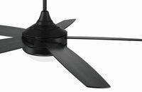 Craftmade - PHZ52FB5 - 52" Ceiling Fan - Phaze II 5- Blade - Flat Black