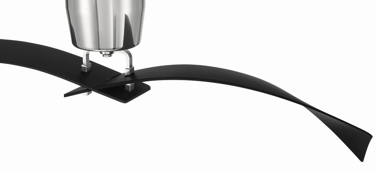 Craftmade - TRN52FBPLN2 - 52" Ceiling Fan - Tern - Flat Black / Polished Nickel