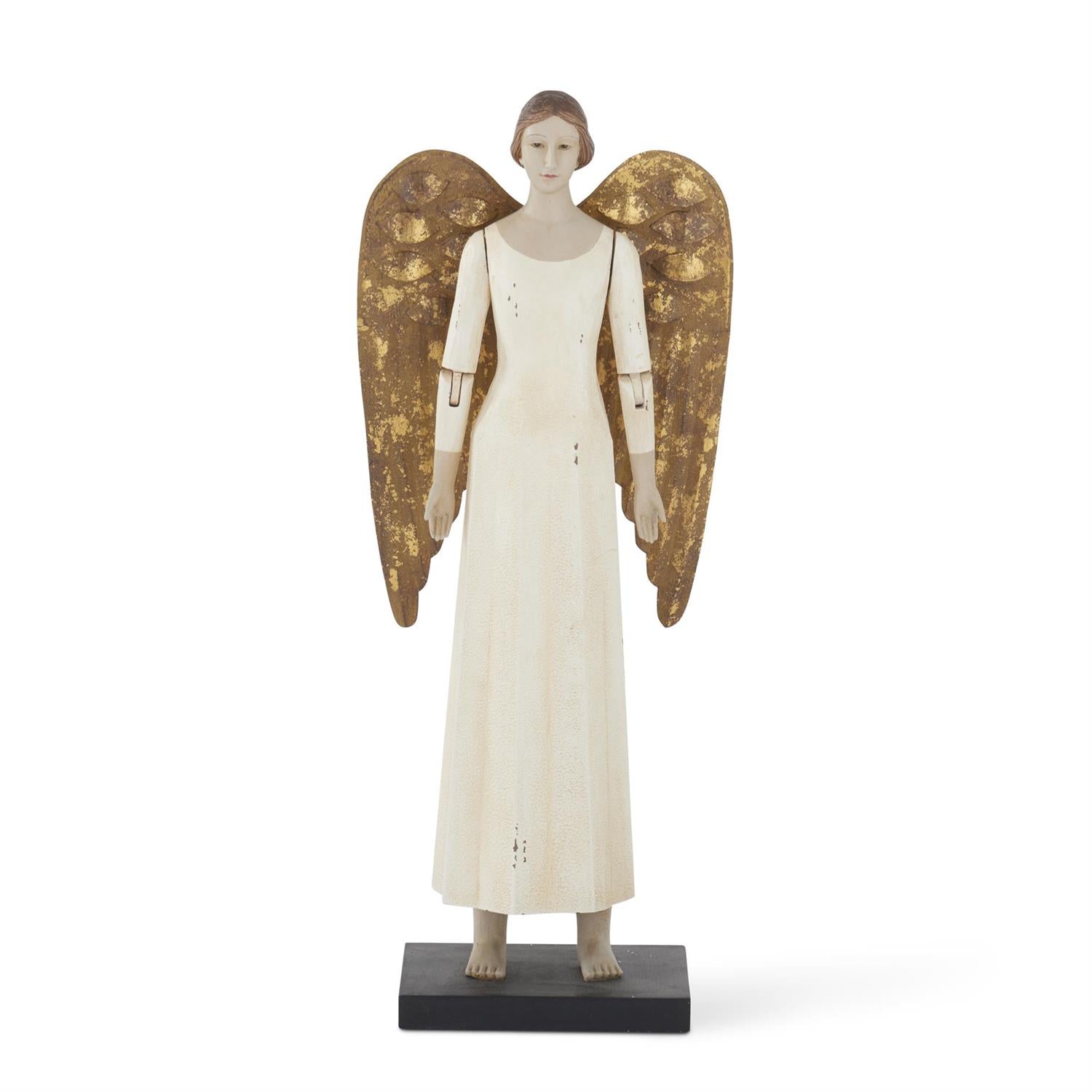 Design Shop 19.25 Inch Cream Angel w/Gold Tin Wings – Design Shop By Shell