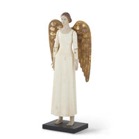 Design Shop 19.25 Inch Cream Angel w/Gold Tin Wings