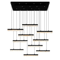 CWI Lighting - 1588P48-10-101 - LED Chandelier - Stagger - Black