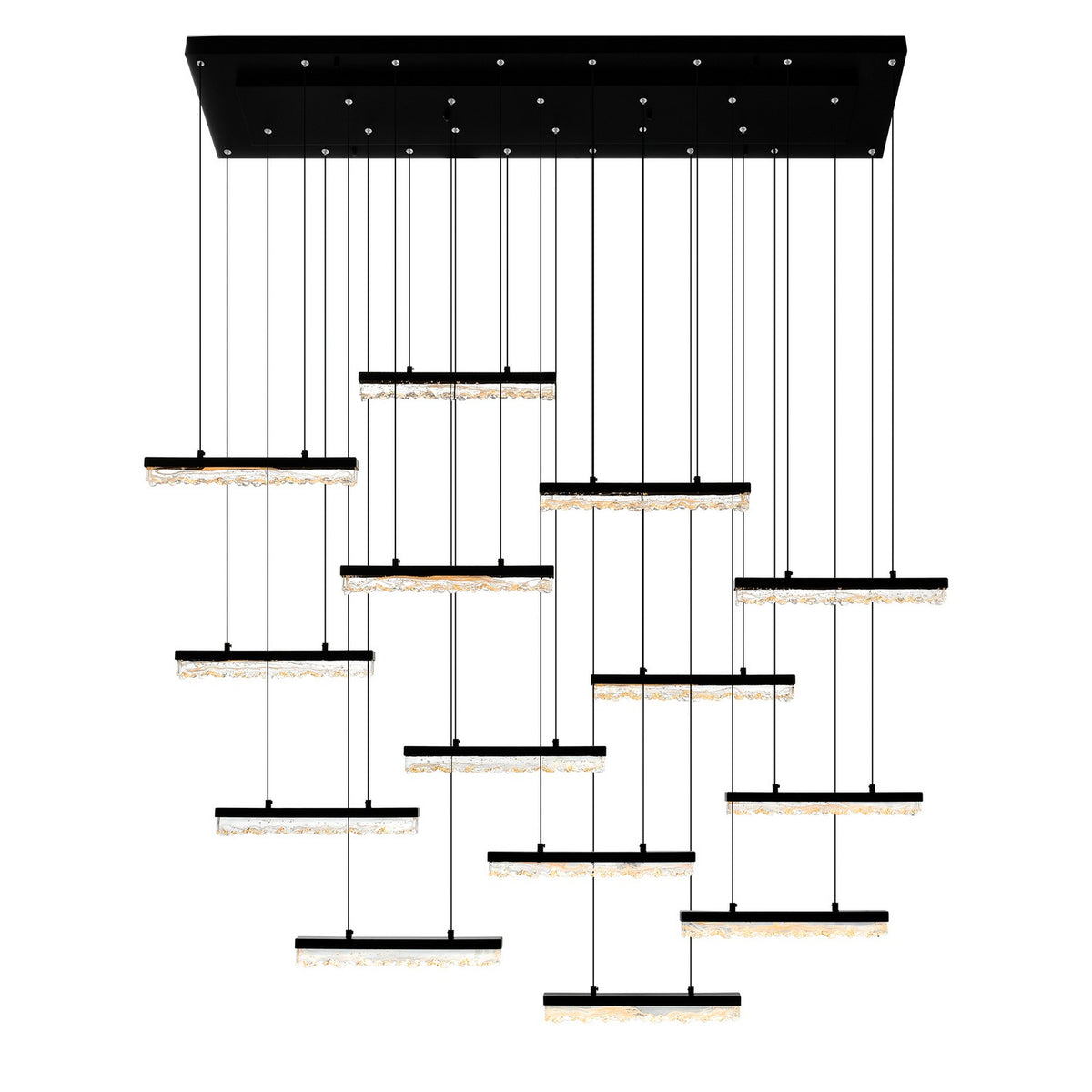 CWI Lighting - 1588P60-14-101 - LED Chandelier - Stagger - Black