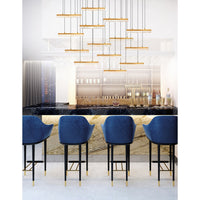 CWI Lighting - 1588P60-14-624 - LED Chandelier - Stagger - Brass
