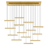 CWI Lighting - 1588P60-14-624 - LED Chandelier - Stagger - Brass