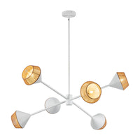 Alora - CH633638WHBR - Six Light Chandelier - Daphne - White/Brown Cotton Rope