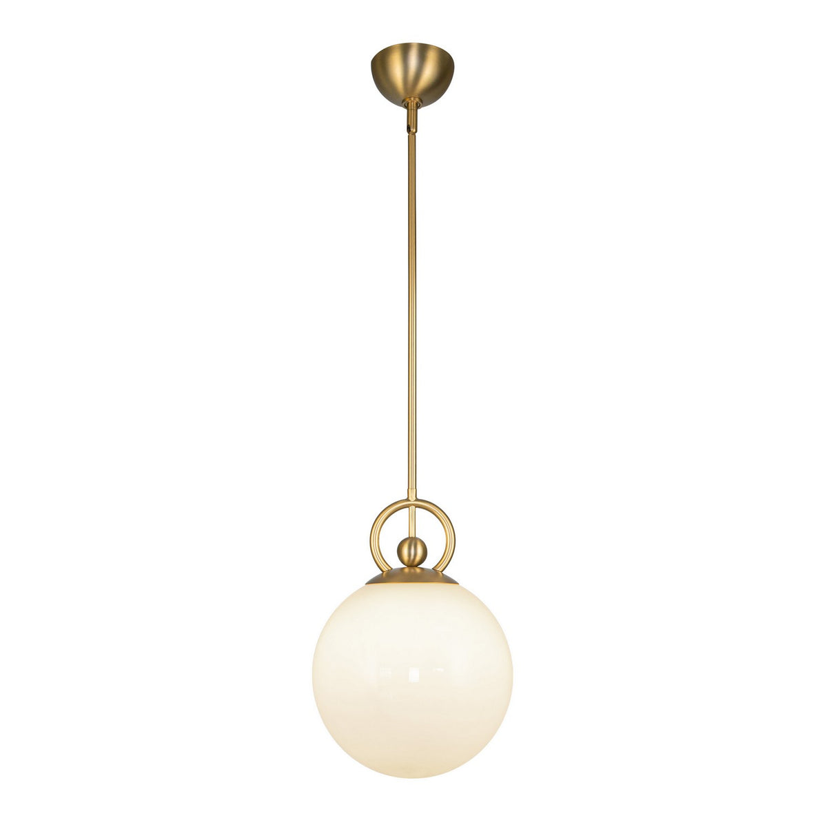 Alora - PD407910BGGO - One Light Pendant - Fiore - Brushed Gold/Glossy Opal Glass