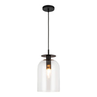 Alora - PD515408MBCL - One Light Pendant - Sylvia - Matte Black/Clear Glass