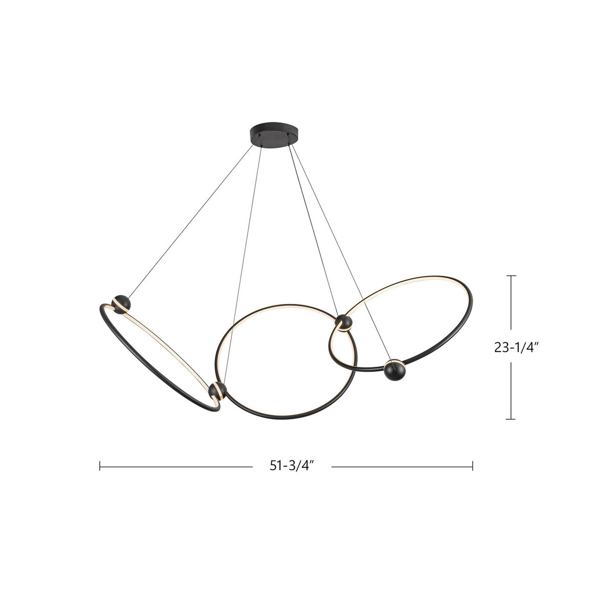 Kuzco Lighting - CH17703-BK - LED Chandelier - Isho - Black