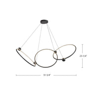 Kuzco Lighting - CH17703-BK - LED Chandelier - Isho - Black