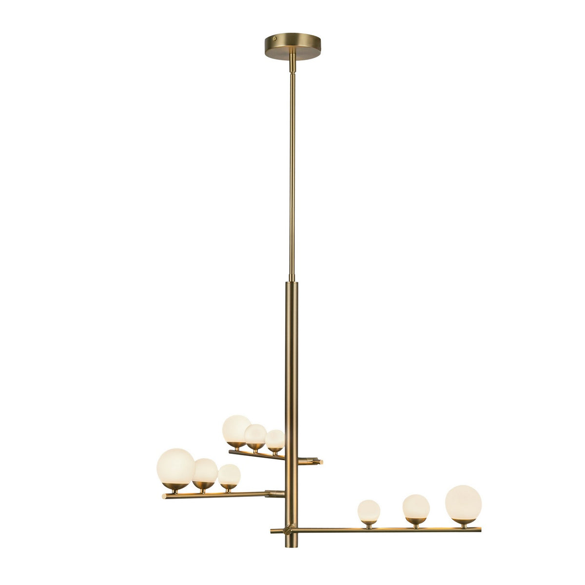 Kuzco Lighting - CH55524-BG/OP - LED Chandelier - Cypress - Brushed Gold/Opal Glass