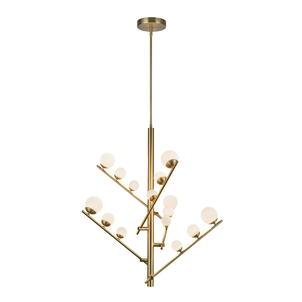 Kuzco Lighting - CH55530-BG/OP - LED Chandelier - Cypress - Brushed Gold/Opal Glass