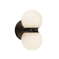 Kuzco Lighting - EW77209-BK/OP - LED Exterior Wall Mount - Peri - Black/Opal Glass