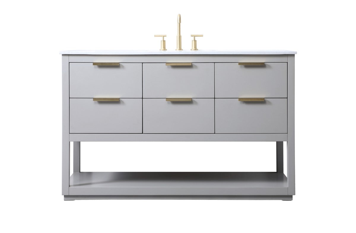 Elegant Lighting - VF19254GR - SIngle Bathroom Vanity - Larkin - Grey ...