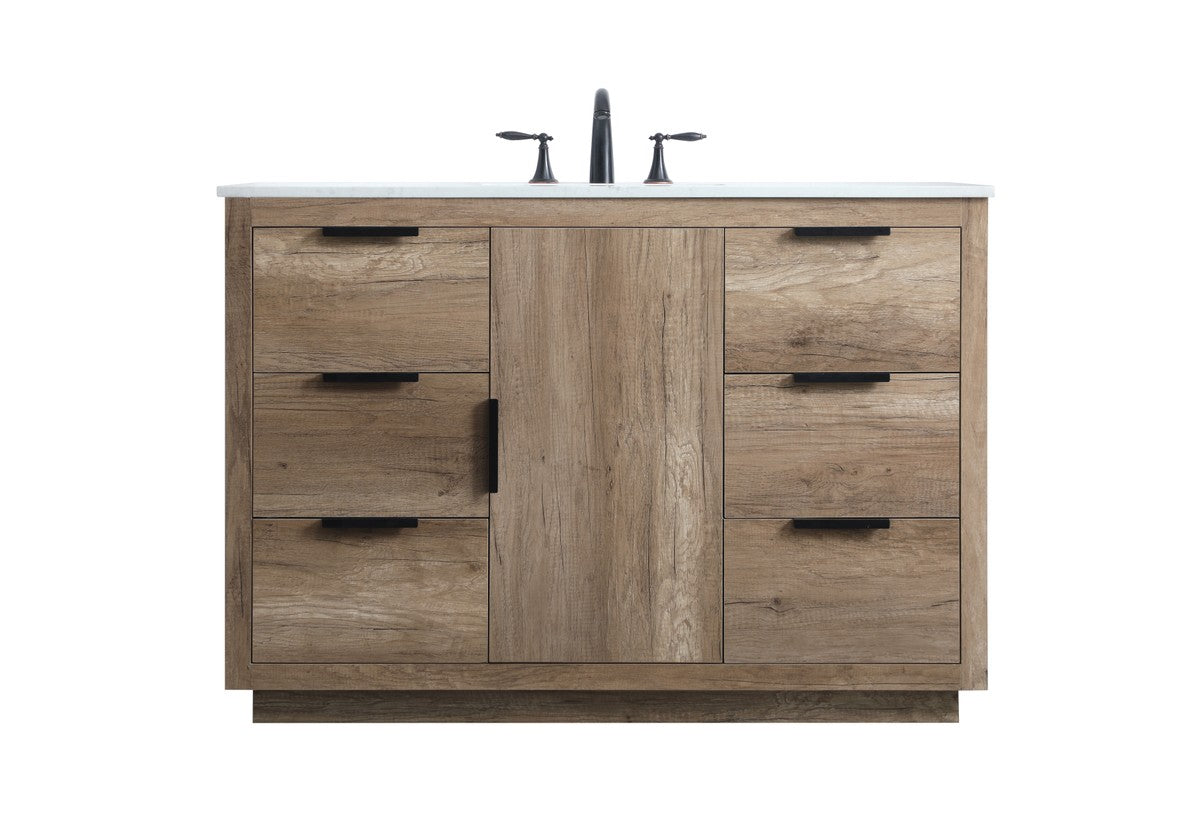 Elegant Lighting - VF19448NT - SIngle Bathroom Vanity - Blake - Natural ...