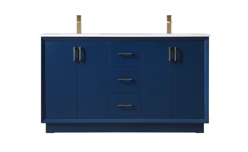 Elegant Lighting - VF19660DBL - Double Bathroom Vanity - Hayes - Blue