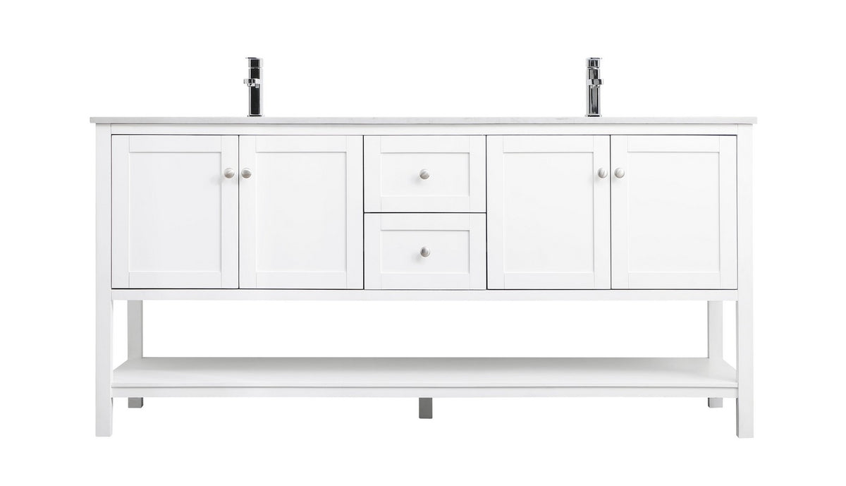 Elegant Lighting - VF22272DWH - Double Bathroom Vanity - Heath - White