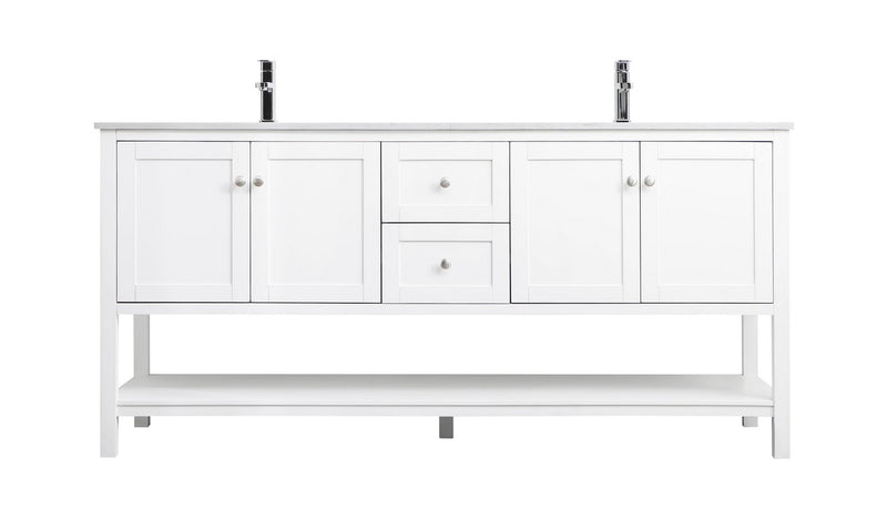 Elegant Lighting - VF22272DWH - Double Bathroom Vanity - Heath - White