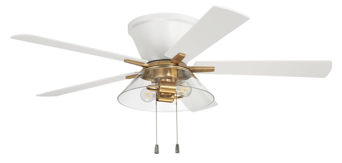 Craftmade - IST52WSB5 - 52" Ceiling Fan - Insight - White/Satin Brass
