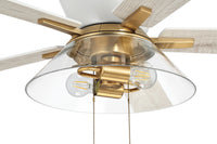 Craftmade - IST52WSB5 - 52" Ceiling Fan - Insight - White/Satin Brass