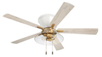 Craftmade - IST52WSB5 - 52" Ceiling Fan - Insight - White/Satin Brass