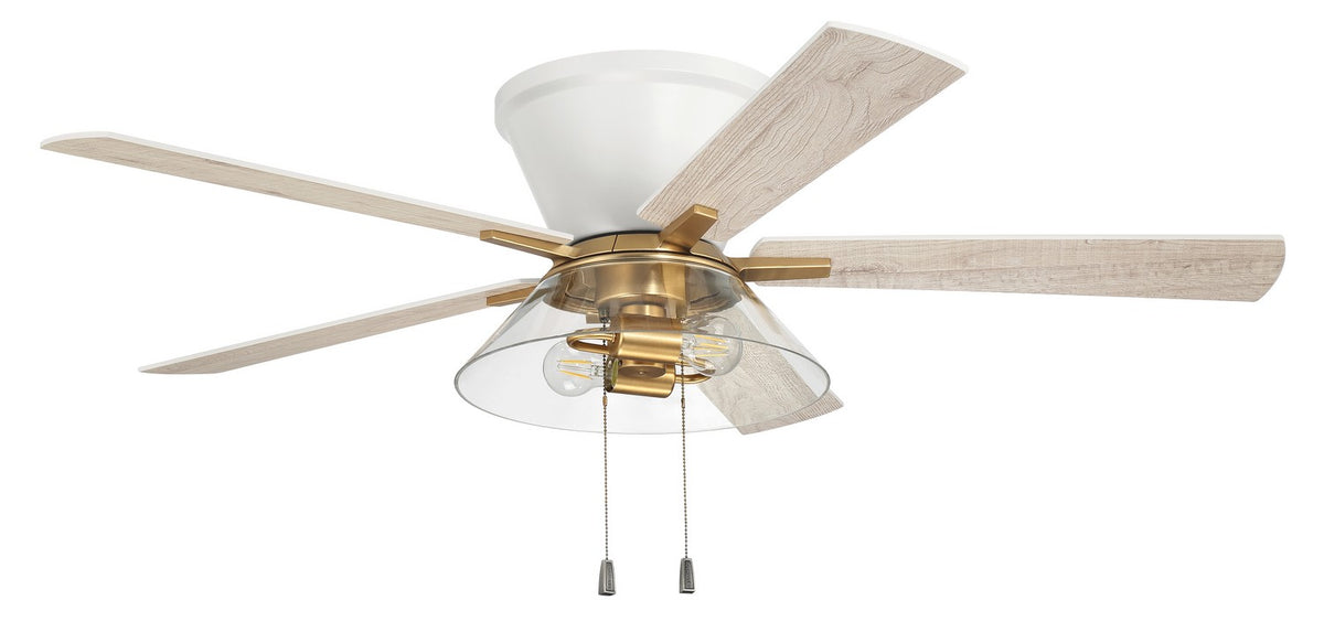 Craftmade - IST52WSB5 - 52" Ceiling Fan - Insight - White/Satin Brass