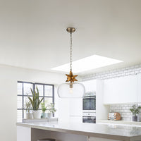 Lucas + McKearn - PD1005G-1 - One Light Pendant - Toissant - Gold Leaf/Silver Leaf