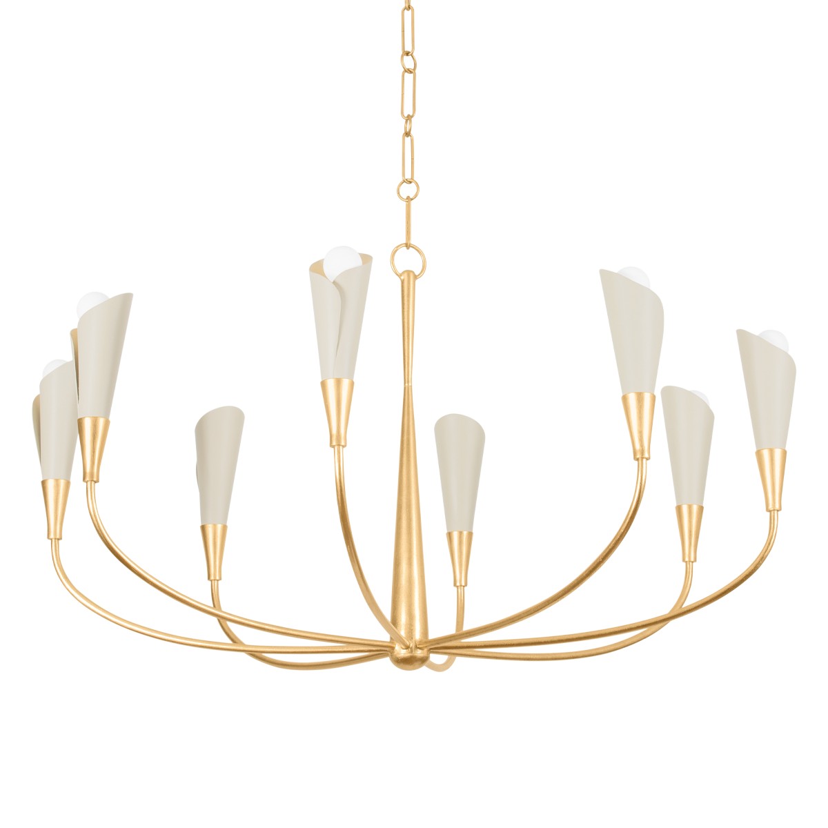 Hudson Valley - 3158-VGL/SSD - Eight Light Chandelier - Montrose - Vintage Gold Leaf