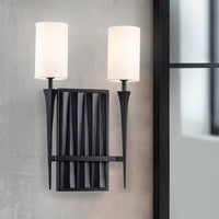 Lucas + McKearn - SC10506BLK-2 - Two Light Wall Sconce - Crest - Matte Black