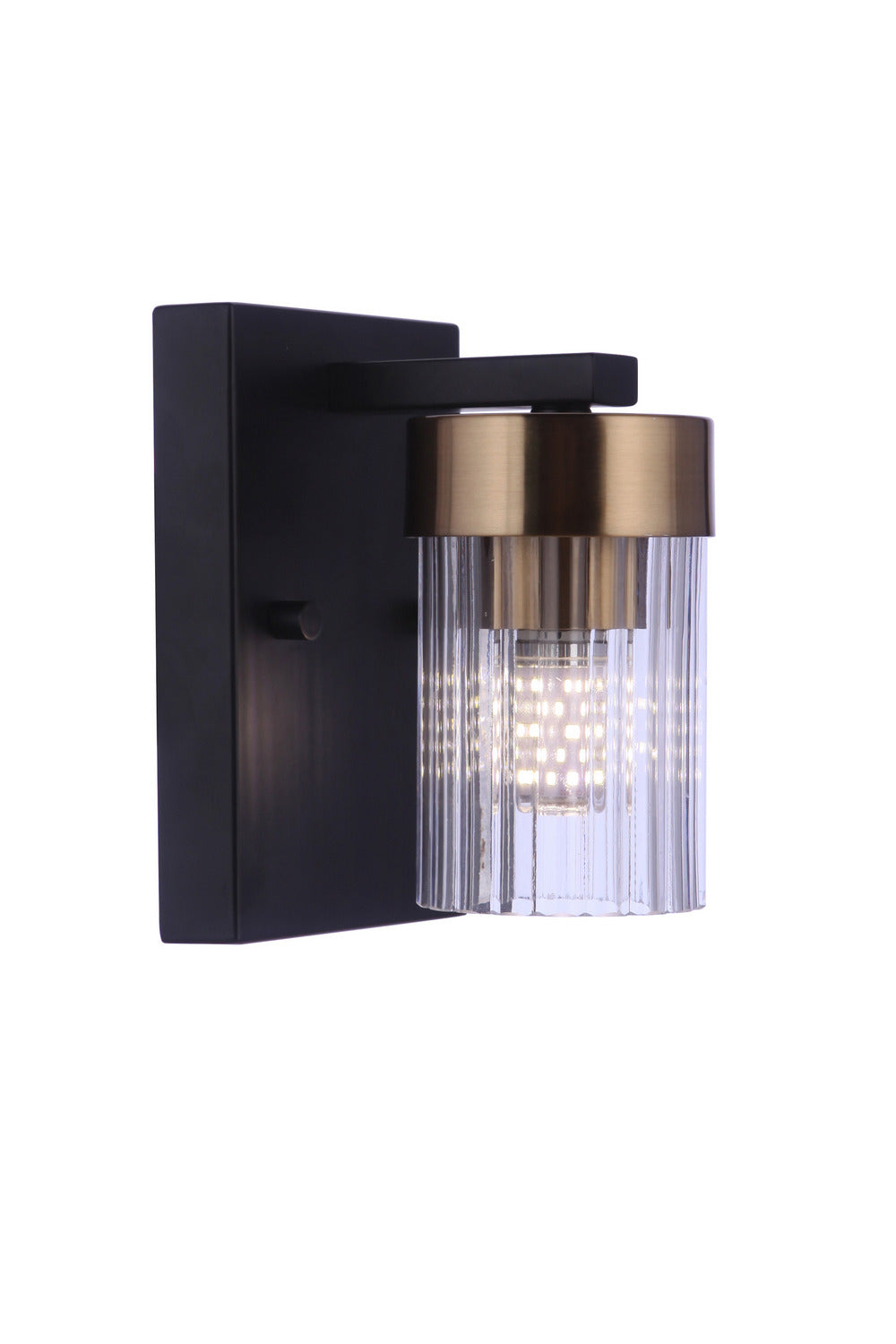 Craftmade - 11805FBSB1 - One Light Wall Sconce - Bond Street - Flat Black/Satin Brass