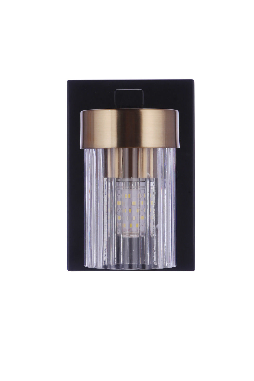 Craftmade - 11805FBSB1 - One Light Wall Sconce - Bond Street - Flat Black/Satin Brass