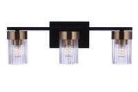 Craftmade - 11819FBSB3 - Three Light Vanity - Bond Street - Flat Black/Satin Brass