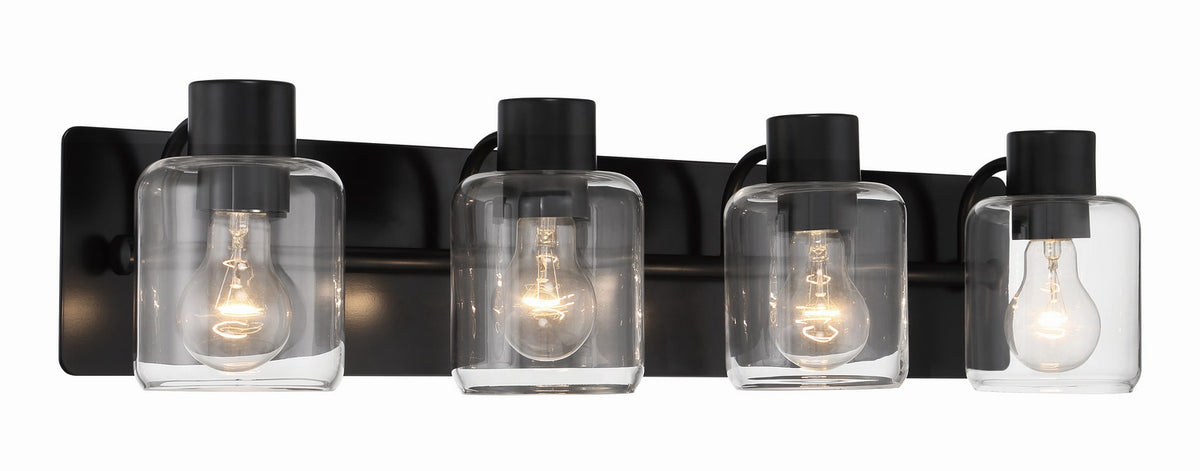Craftmade - 17728FB4 - Four Light Vanity - Rori - Flat Black