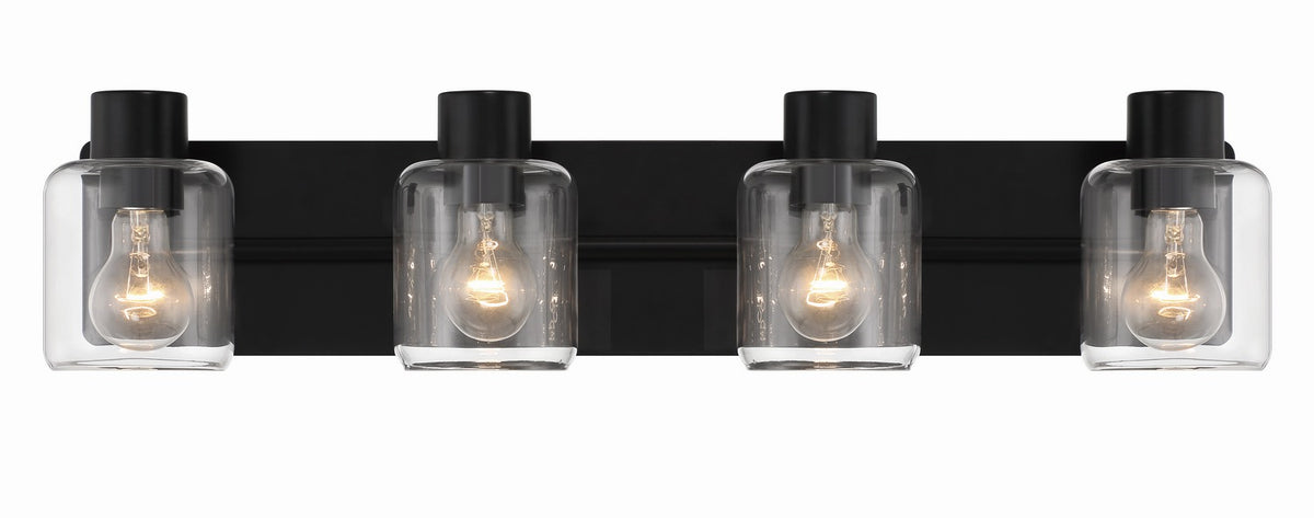 Craftmade - 17728FB4 - Four Light Vanity - Rori - Flat Black