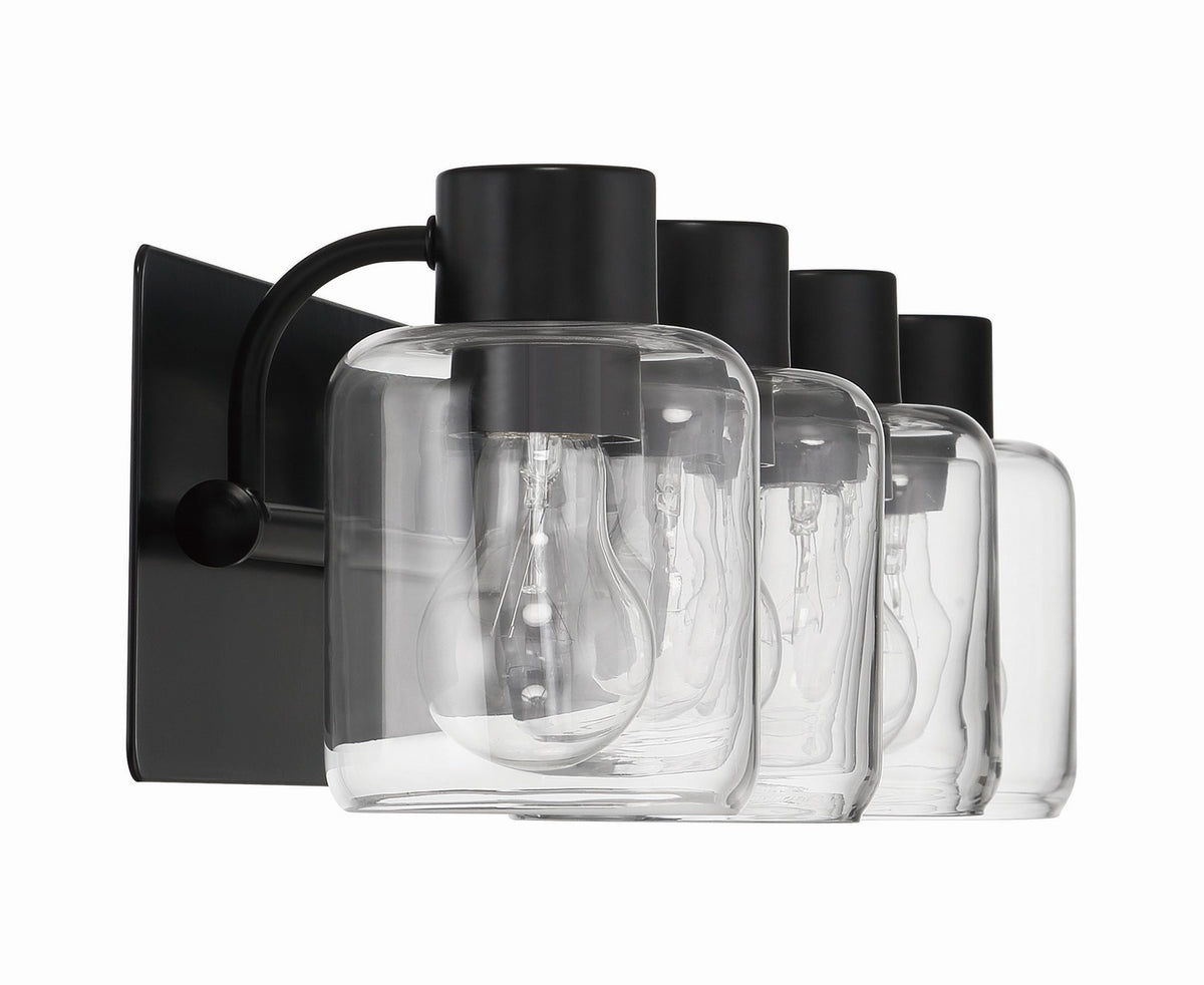 Craftmade - 17728FB4 - Four Light Vanity - Rori - Flat Black