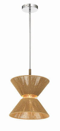 Craftmade - 58591-CHWAL - One Light Pendant - Serena - Chrome/Walnut
