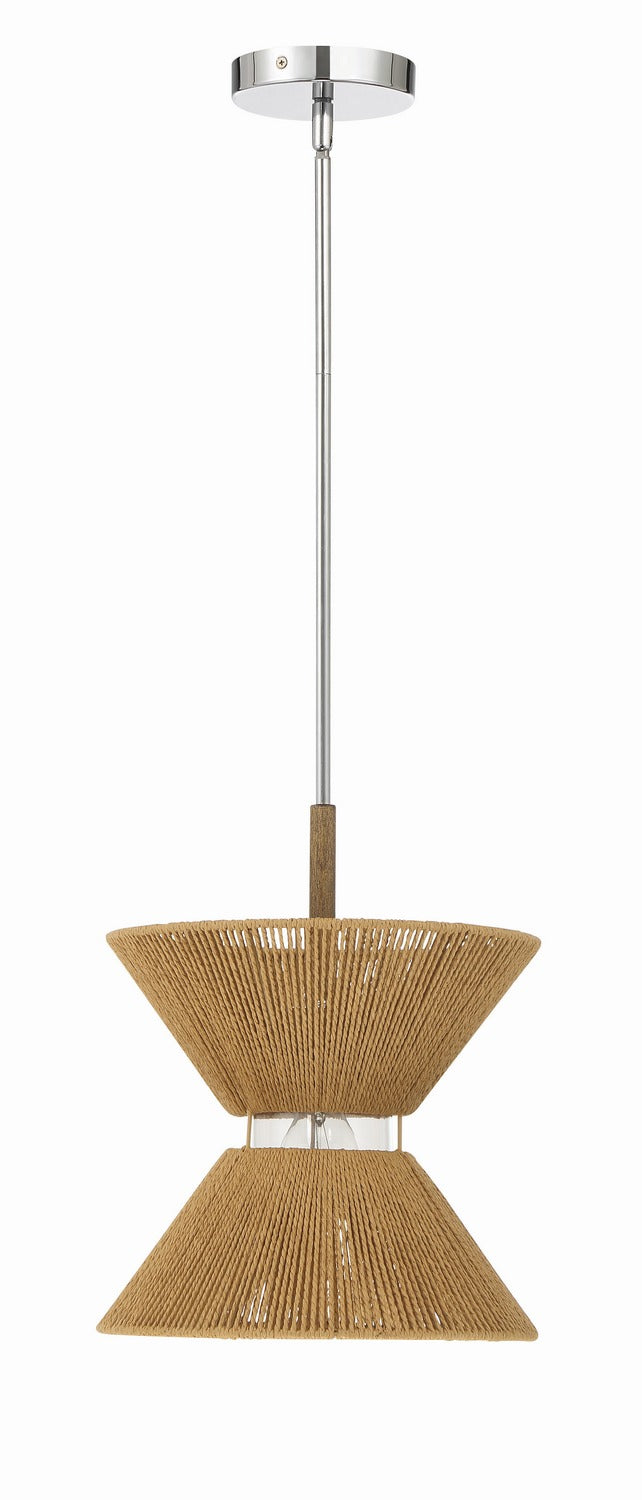 Craftmade - 58591-CHWAL - One Light Pendant - Serena - Chrome/Walnut