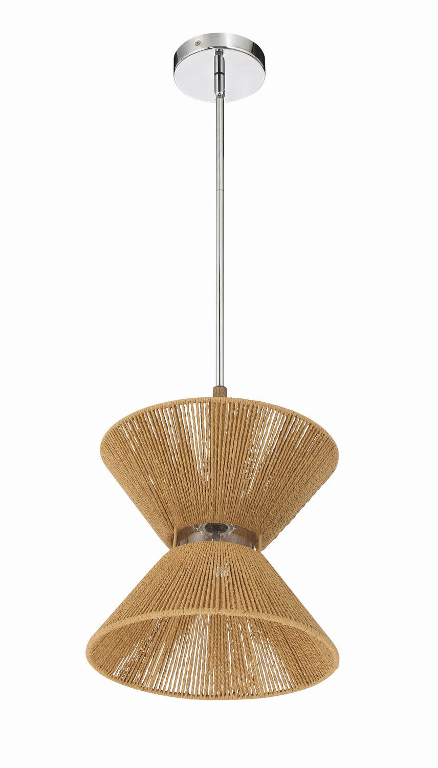 Craftmade - 58591-CHWAL - One Light Pendant - Serena - Chrome/Walnut