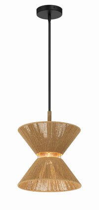 Craftmade - 58591-FBWAL - One Light Pendant - Serena - Flat Black/Walnut