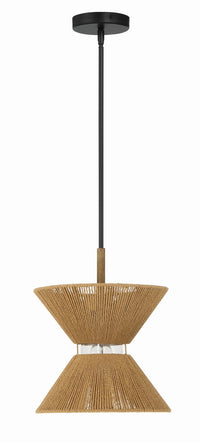 Craftmade - 58591-FBWAL - One Light Pendant - Serena - Flat Black/Walnut