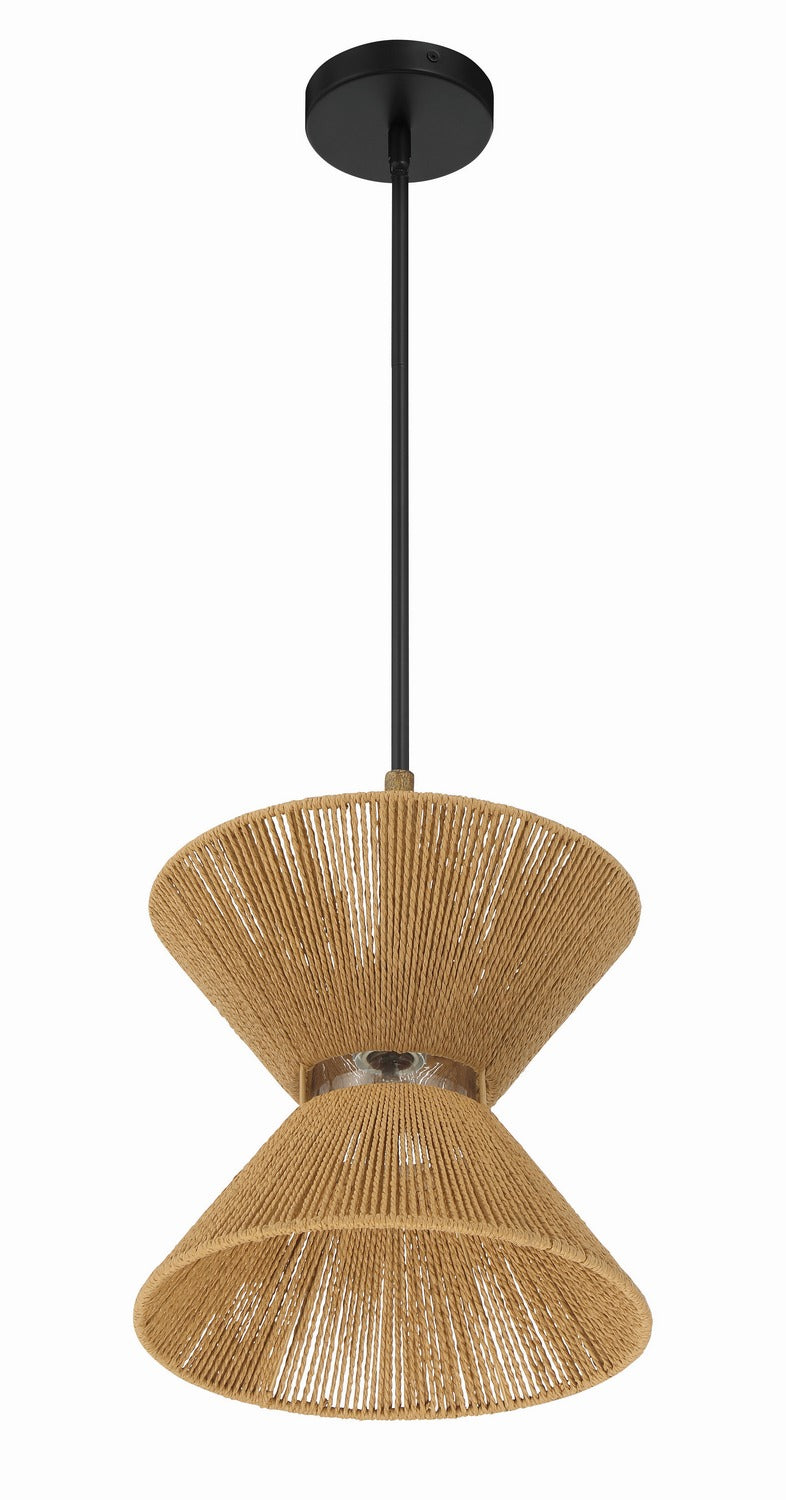 Craftmade - 58591-FBWAL - One Light Pendant - Serena - Flat Black/Walnut