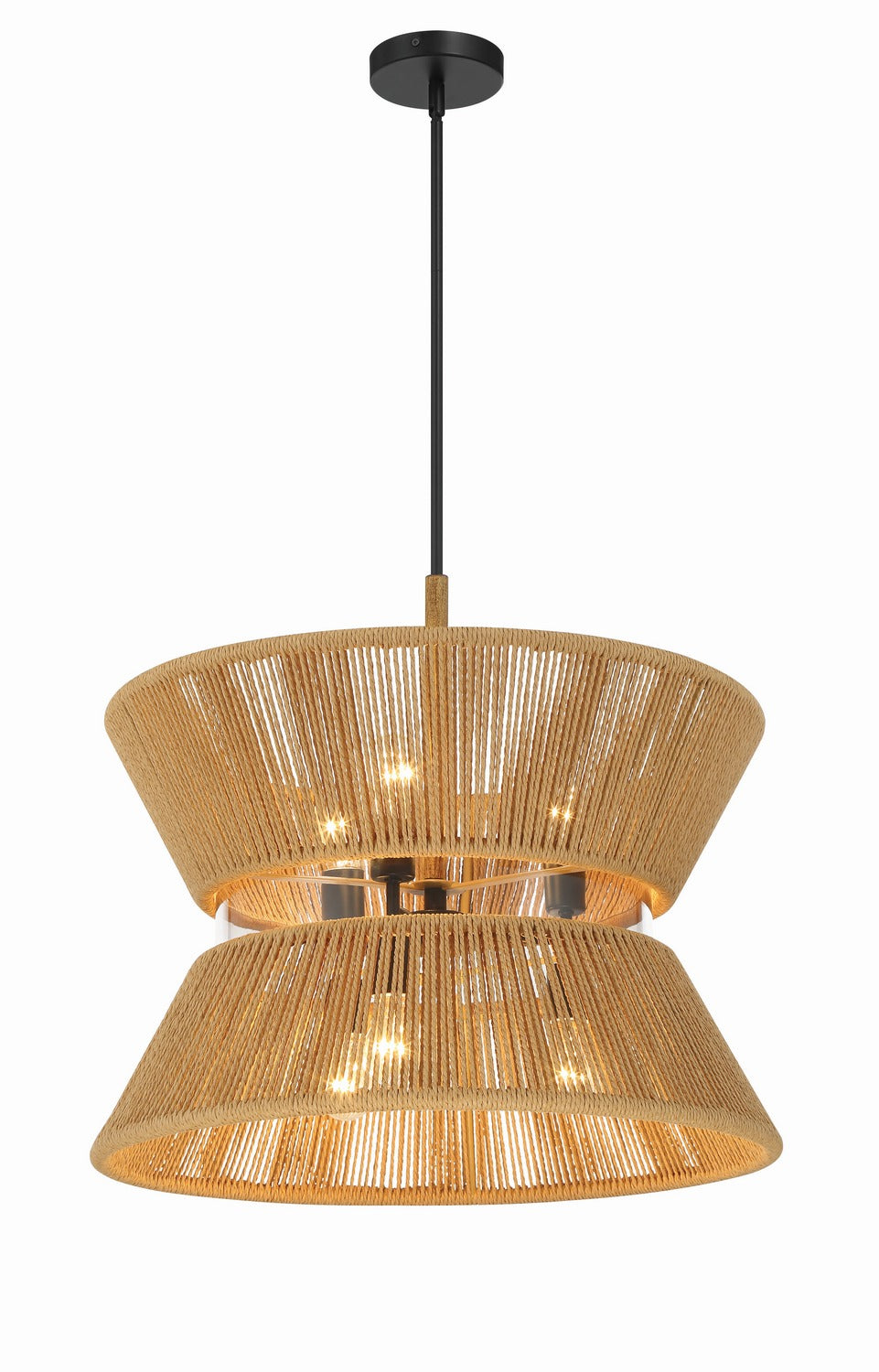 Craftmade - 58596-FBWAL - Six Light Pendant - Serena - Flat Black/Walnut