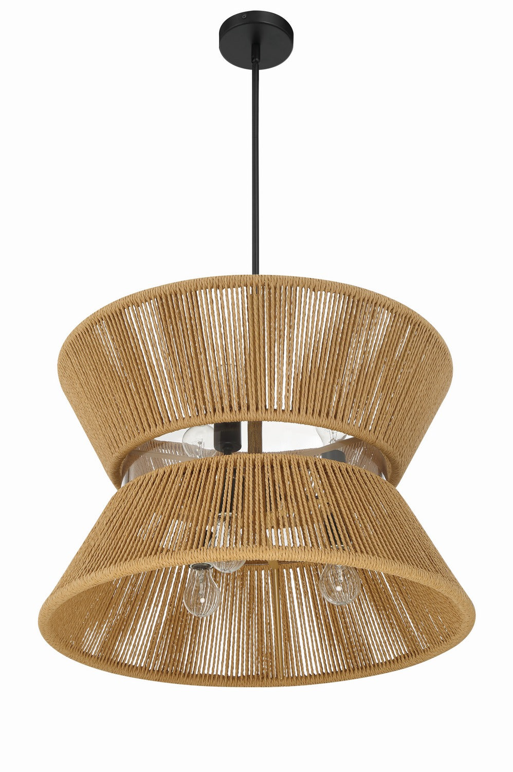 Craftmade - 58596-FBWAL - Six Light Pendant - Serena - Flat Black/Walnut