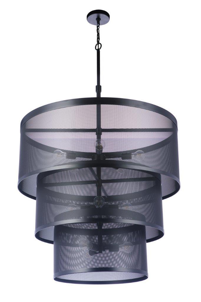 Craftmade - 58992-FB - 12 Light Pendant - Mesh - Flat Black