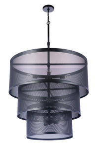 Craftmade - 58992-FB - 12 Light Pendant - Mesh - Flat Black