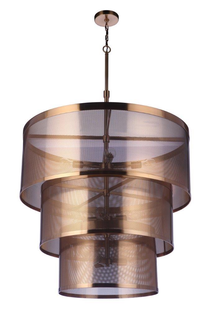 Craftmade - 58992-SB - 12 Light Pendant - Mesh - Satin Brass