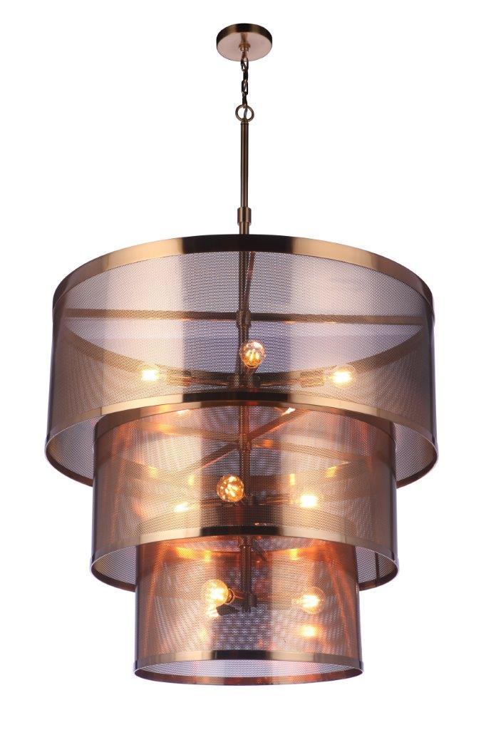 Craftmade - 58992-SB - 12 Light Pendant - Mesh - Satin Brass